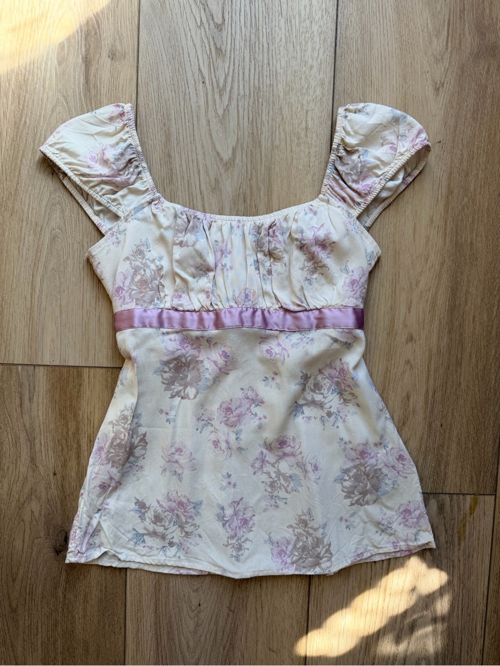 Hollister Floral Cottagecore Babydoll Top XS
